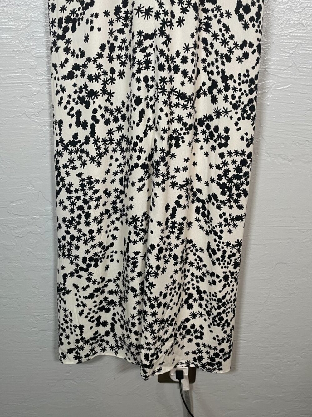 Whistles Women 4 White Black Floral Print Maxi Dress Button Front Ruffle Summer - Picture 6 of 9